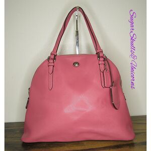 Coach Payten Pink Leather Large Domed Satchel F31408